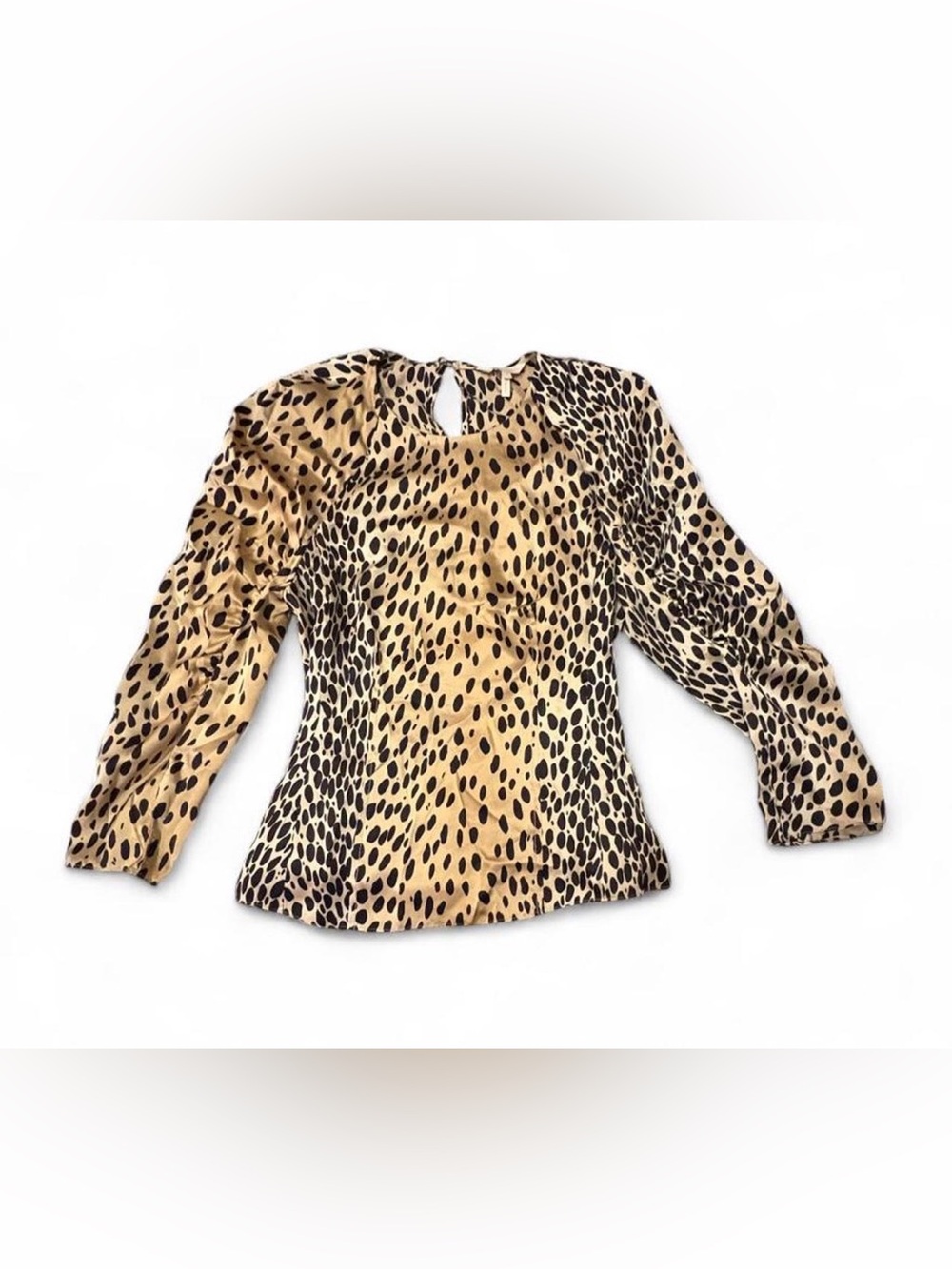 $350 Rebecca Taylor Leopard Print Long-Sleeve Blouse - Sz 6
